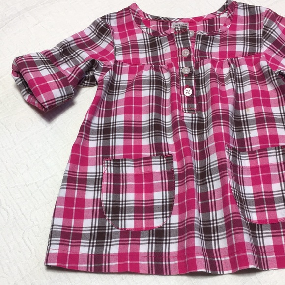 12m (6/$20) Plaid Flannel Dress by Carter’s - Picture 3 of 11